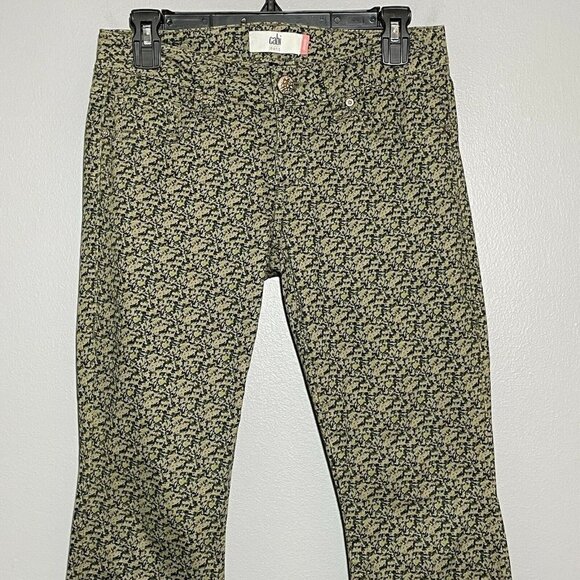 Cabi Skinny Jeans Pants Women Size 2 Green Pattern Modern Camouflage Camo Casual - Picture 5 of 10